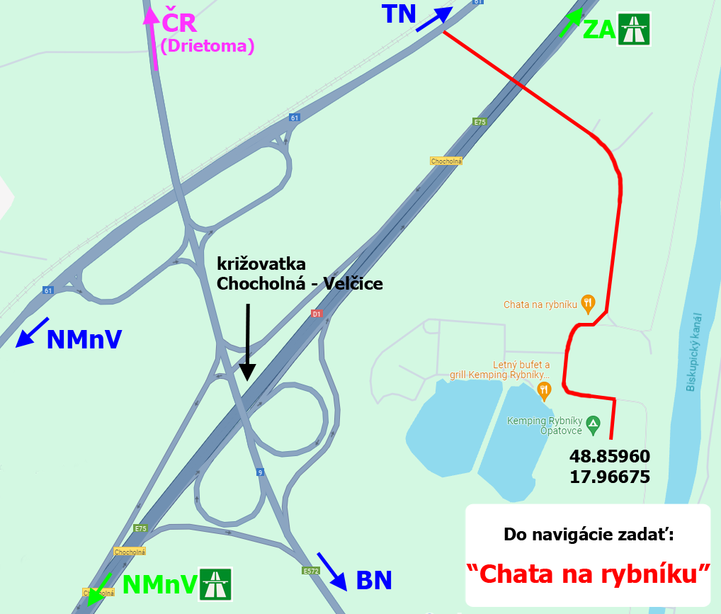 mapa prijazdu